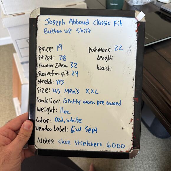 Joseph Abboud Classic Fit Button Up Shirt US Men's XXL New - Picture 6 of 6